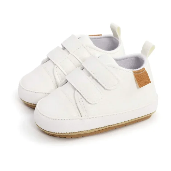 2024 Unisex Baby Boys Girls High-Top Ankle Sneakers Soft Rubber Sole Infant Crib Shoes Toddler First Walkers - Image 2