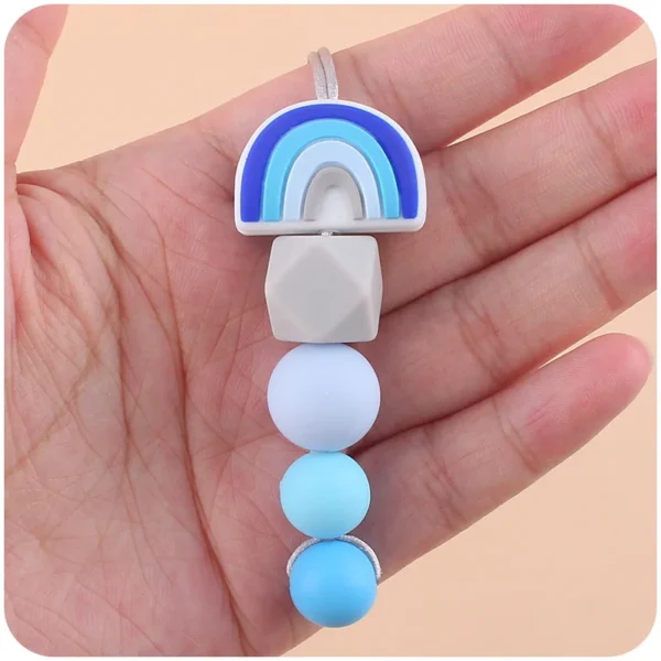 Baby Teether Food Grade Silicone Beads Nursing Mom Necklace Baby Gift BPA Free baby gum chewing pendant Accessories Toys - Image 4