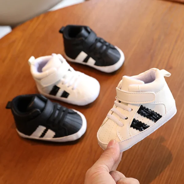New 0-18M Baby Shoes Boy Newborn Infant Toddler Casual Comfor Cotton Sole Anti-slip PU Leather First Walkers Crawl Crib Shoes - Image 2